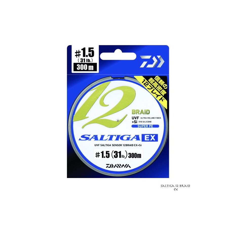 Daiwa Saltiga 12 Braid EX+SI 300m Multi-color 0.14-0.45mm Braided Line