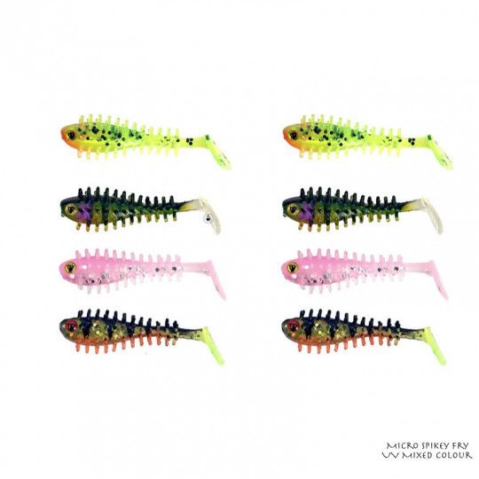 Señuelo Suave Fox Rage Micro Spikey Fry UV 4cm Color Mixto