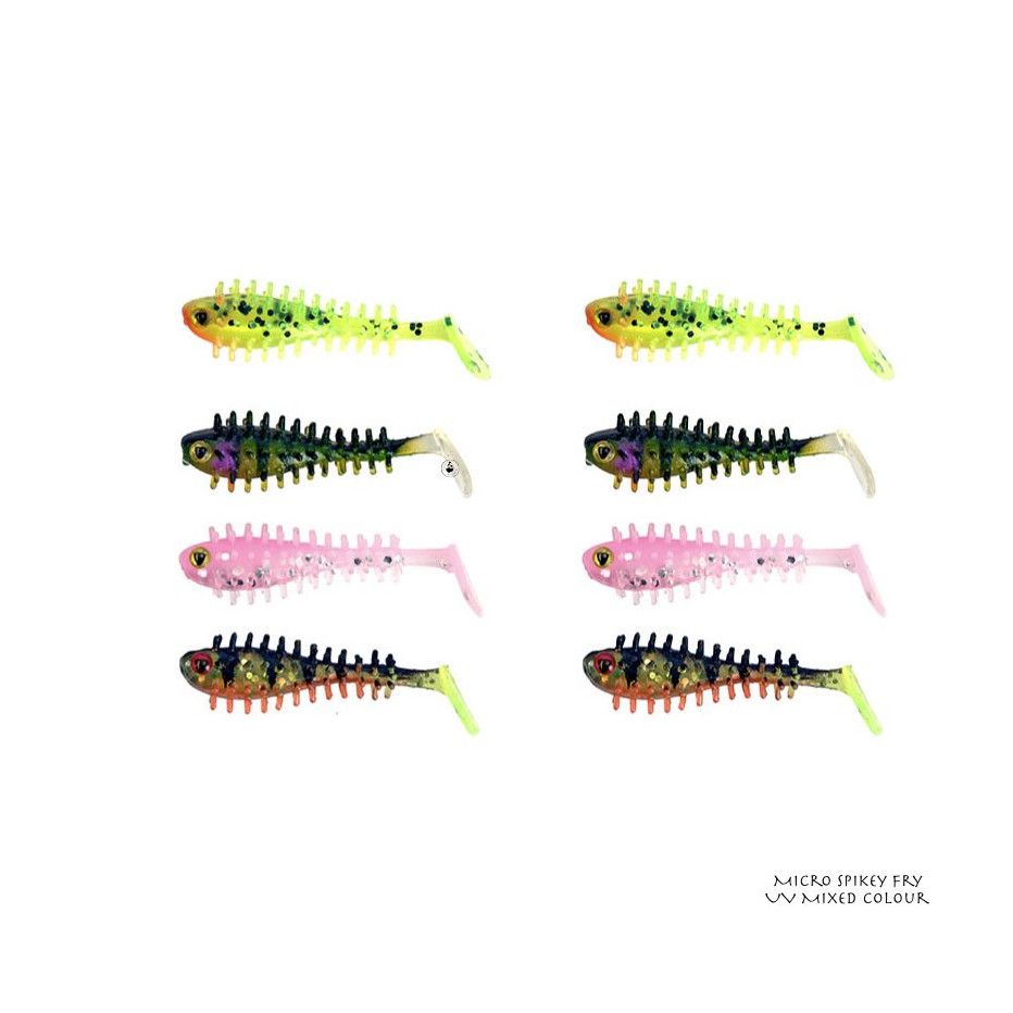 Señuelo Suave Fox Rage Micro Spikey Fry UV 4cm Color Mixto