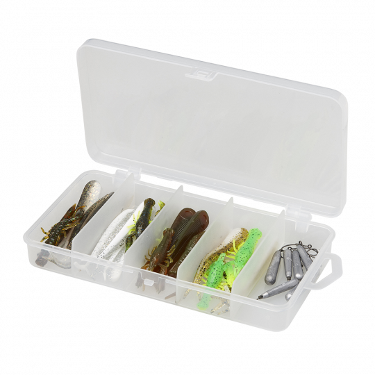 Kit de démarrage de matériel de pêche en eau douce, ensemble de leurres  souples pour vers de basse avec boîte de matériel comprenant des vers de  155 pièces Ensemble 1