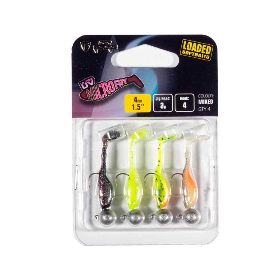 Kit Fox Rage Micro Fry UV 4cm Mixed Colour Loaded - Leurre de la pêche