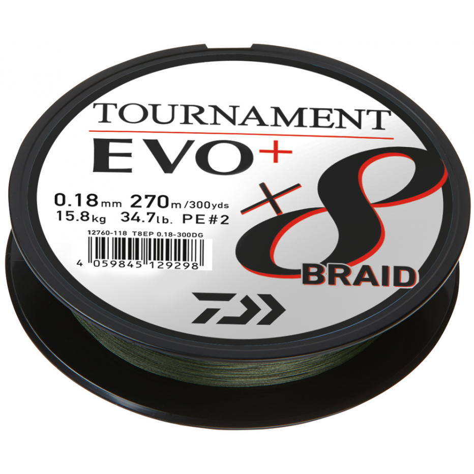 Braid Daiwa Tournament 8 Braid EVO + 135m Green