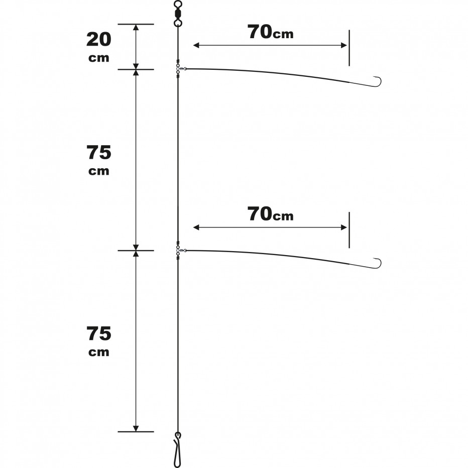 Bajo de línea Surfcasting Sunset RS Competition Multi Especies / Fluoro