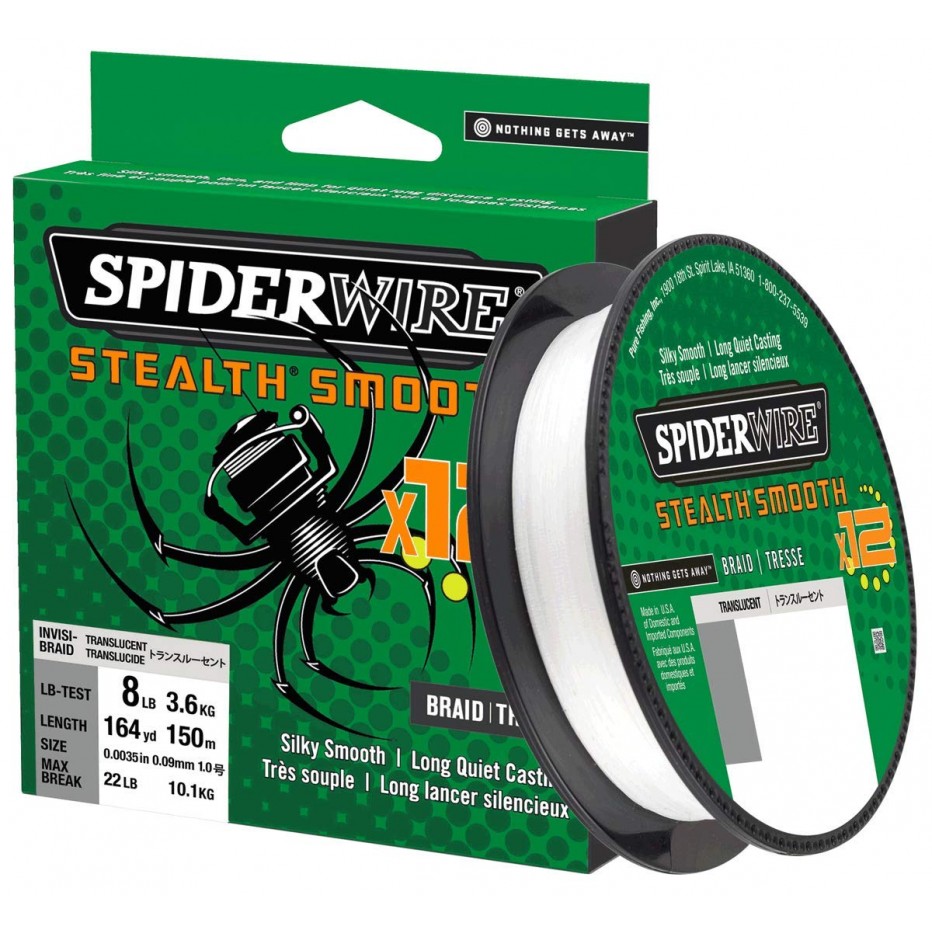 Braid Spiderwire Stealth Smooth 12 Braid 150m Transluscent