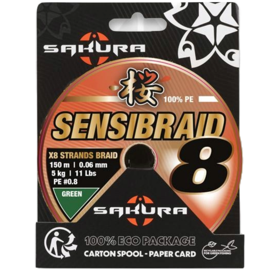 copy of Tresse Sakura Sensibraid 8X Eco-Pack Green 150m