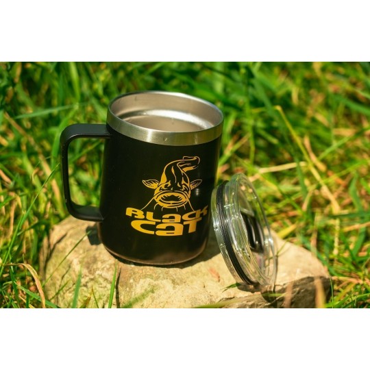 Mug Black Cat Stainless Steel Thermal Mug