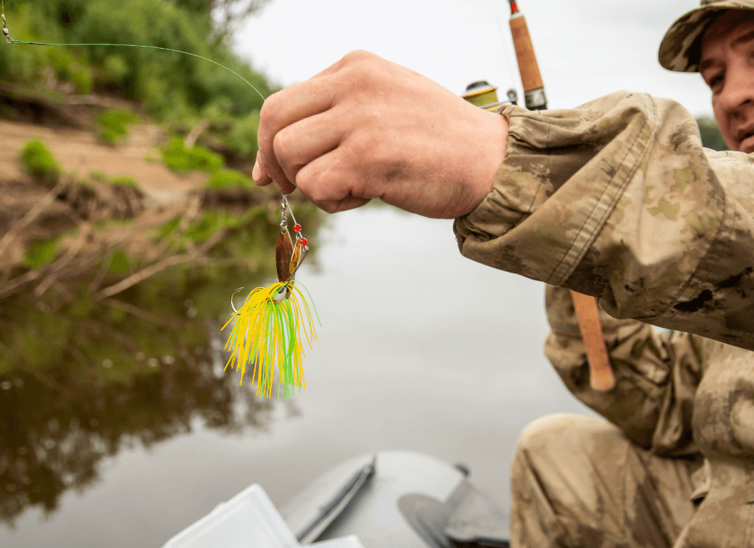 Un spinnerbait de couleur